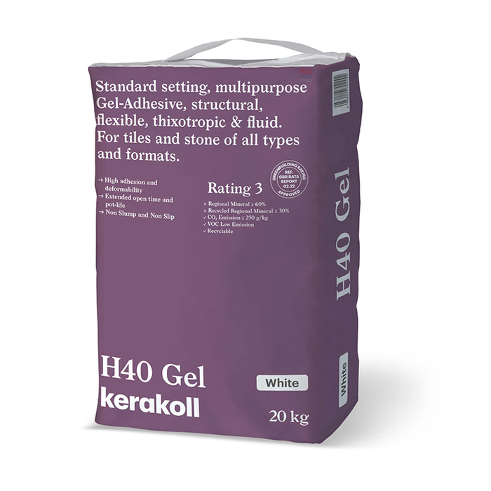 Kerakoll H40 Gel Adhesive Standard Set S1 20kg White