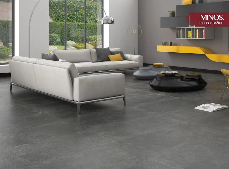 CONCRETE ANTRACITA 75x75 PORCELAIN SPANISH WALL & FLOOR BATHROOM TILES